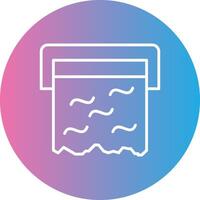 Foil Line Gradient Circle Icon vector