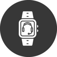 Music Glyph Inverted Icon vector