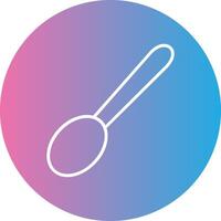 Spoon Line Gradient Circle Icon vector