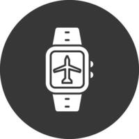 Airplane Mode Glyph Inverted Icon vector