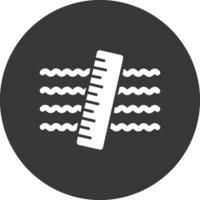 Ruler Glyph Inverted Icon vector