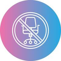 Prohibited Sign Line Gradient Circle Icon vector