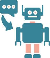 Robot Glyph Two Color Icon vector