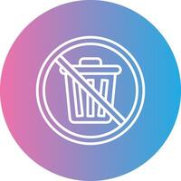 Prohibited Sign Line Gradient Circle Icon vector