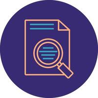 Magnifying Glass Line Two Color Circle Icon vector