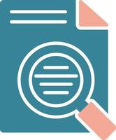 Magnifying Glass Glyph Two Color Icon vector