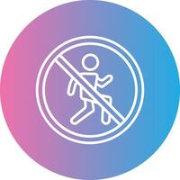 Prohibited Sign Line Gradient Circle Icon vector