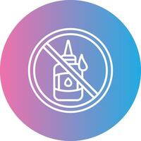 Prohibited Sign Line Gradient Circle Icon vector