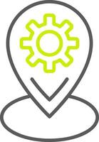 Location Line Two Color Icon vector