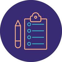 List Line Two Color Circle Icon vector