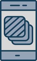 Layers Line Filled Grey Icon vector