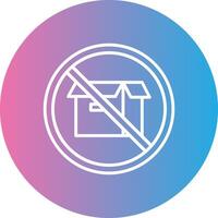 Prohibited Sign Line Gradient Circle Icon vector