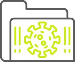 Infected Folder Line Two Color Icon vector