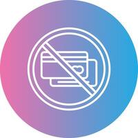 Prohibited Sign Line Gradient Circle Icon vector