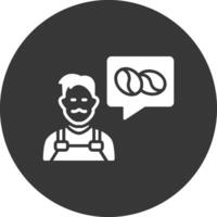 Barista Glyph Inverted Icon vector