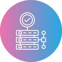 Server Line Gradient Circle Icon vector