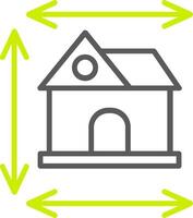 Home Dimensions Line Two Color Icon vector