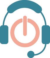 Headphones Glyph Two Color Icon vector