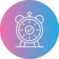 Alarm Line Gradient Circle Icon vector