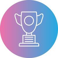 Trophy Line Gradient Circle Icon vector