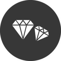 icono de glifo de diamante invertido vector