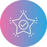 Star Line Gradient Circle Icon vector