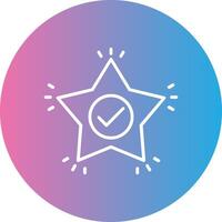 Star Line Gradient Circle Icon vector