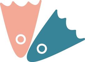 Fins Glyph Two Color Icon vector