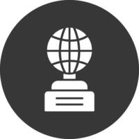 Globe Glyph Inverted Icon vector