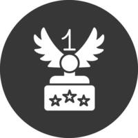 Wings Glyph Inverted Icon vector