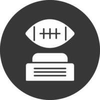 Football Glyph Inverted Icon vector