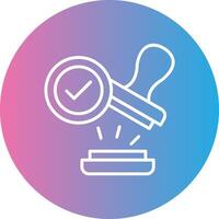 Stamp Line Gradient Circle Icon vector