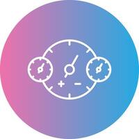 relojes línea degradado circulo icono vector
