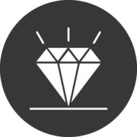 Diamond Glyph Inverted Icon vector