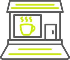 Coffee shop Line Two Color Icon vector