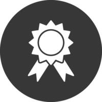 Badge Glyph Inverted Icon vector