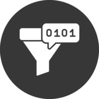 Funnel Glyph Inverted Icon vector