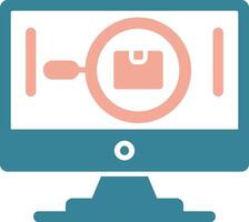 Control Of Goods Glyph Two Color Icon vector