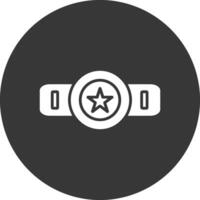 Belt Glyph Inverted Icon vector