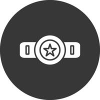 Belt Glyph Inverted Icon vector