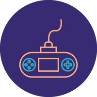Console Line Two Color Circle Icon vector