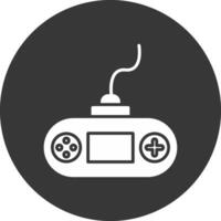 Console Glyph Inverted Icon vector