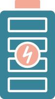 Battery Glyph Two Color Icon vector