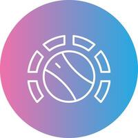 Thermostat Line Gradient Circle Icon vector