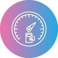 Gauge Line Gradient Circle Icon vector