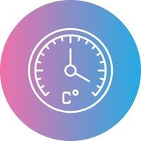 Thermometer Line Gradient Circle Icon vector