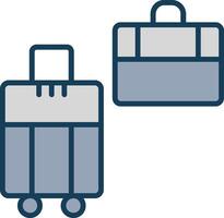 Bags Line Filled Grey Icon vector