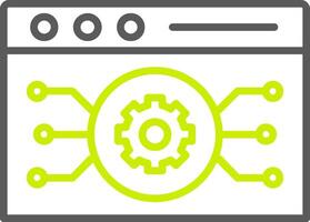 Website Algorithm Line Two Color Icon vector