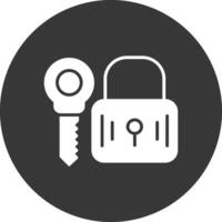 Key Glyph Inverted Icon vector