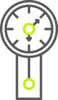 Wall Clock Line Two Color Icon vector